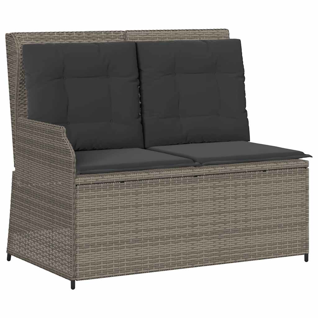 3-delige Loungeset met kussens poly rattan grijs is nu te koop bij PeponiXL, paradijselijk wonen!