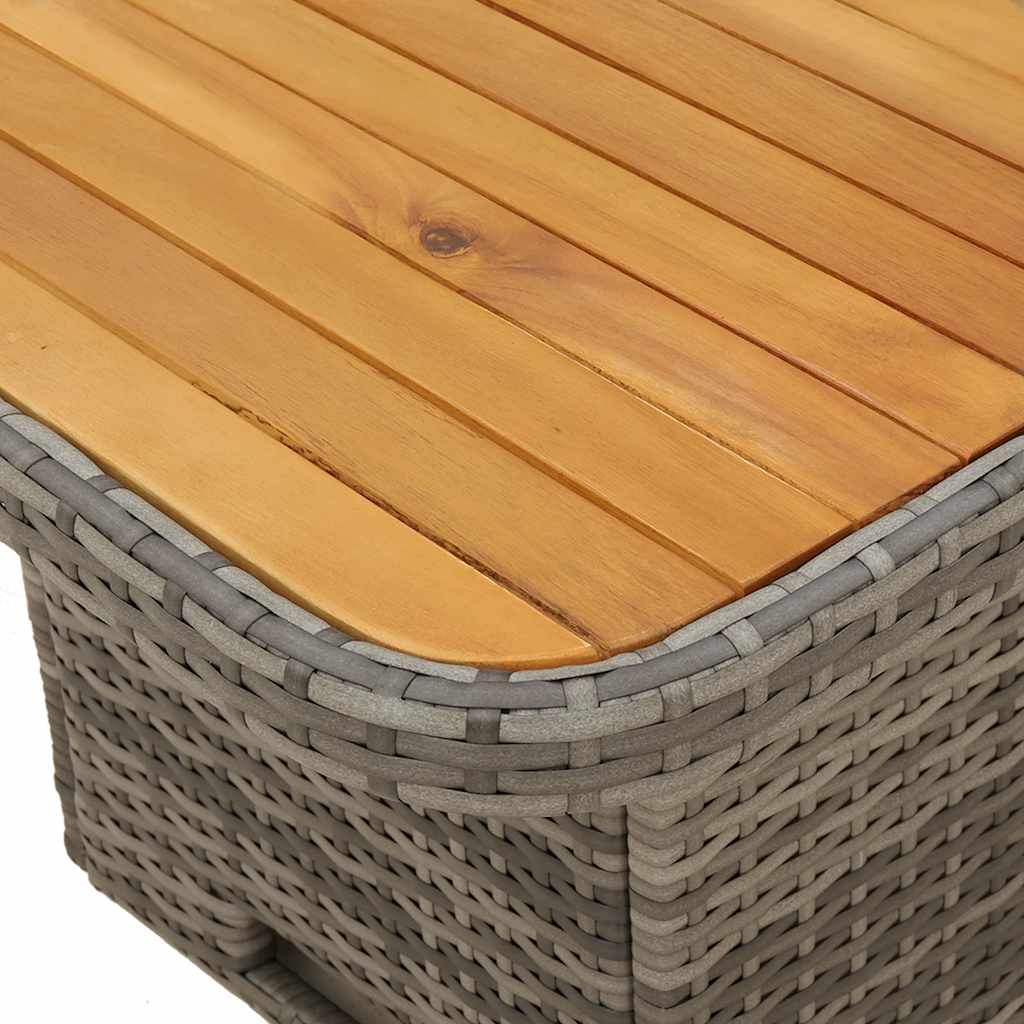 3-delige Loungeset met kussens poly rattan grijs is nu te koop bij PeponiXL, paradijselijk wonen!
