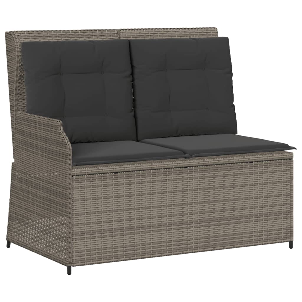 4-delige Loungeset met kussens poly rattan grijs is nu te koop bij PeponiXL, paradijselijk wonen!