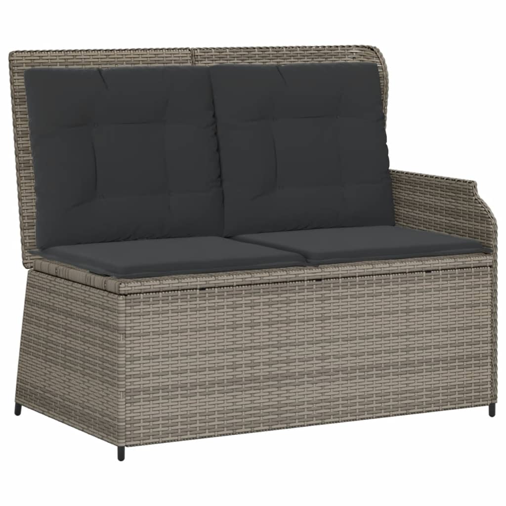 4-delige Loungeset met kussens poly rattan grijs is nu te koop bij PeponiXL, paradijselijk wonen!