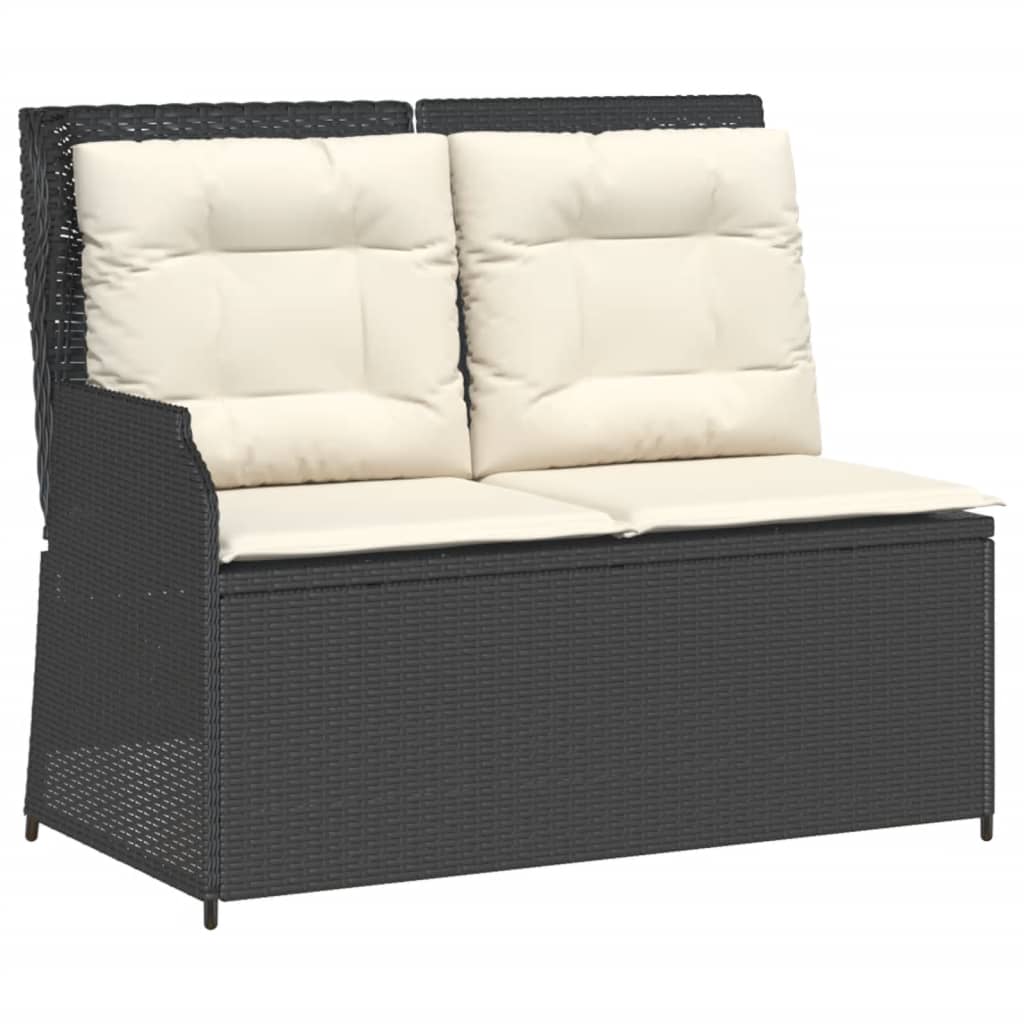 5-delige Loungeset met kussens poly rattan zwart is nu te koop bij PeponiXL, paradijselijk wonen!