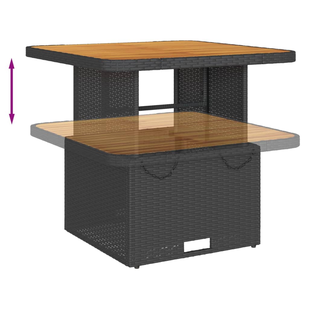 5-delige Loungeset met kussens poly rattan zwart is nu te koop bij PeponiXL, paradijselijk wonen!