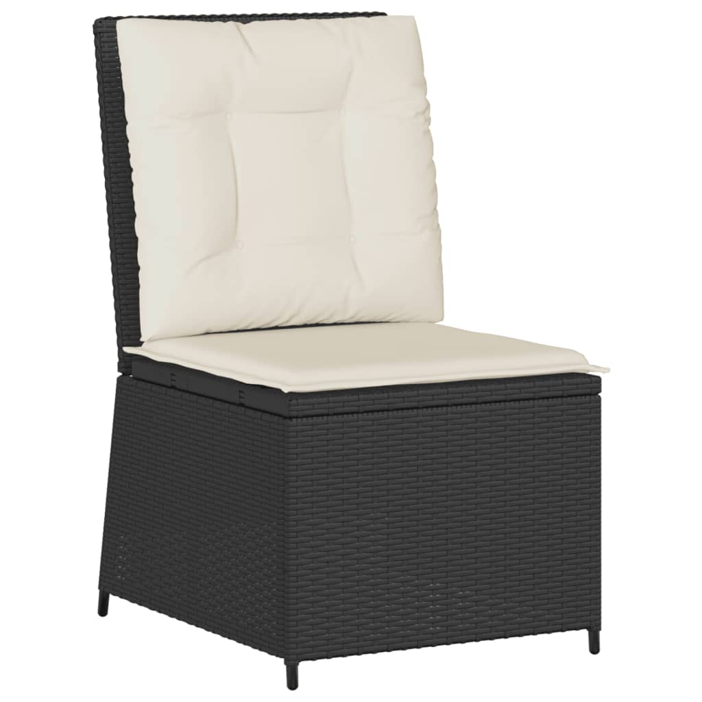 7-delige Loungeset met kussens poly rattan zwart is nu te koop bij PeponiXL, paradijselijk wonen!