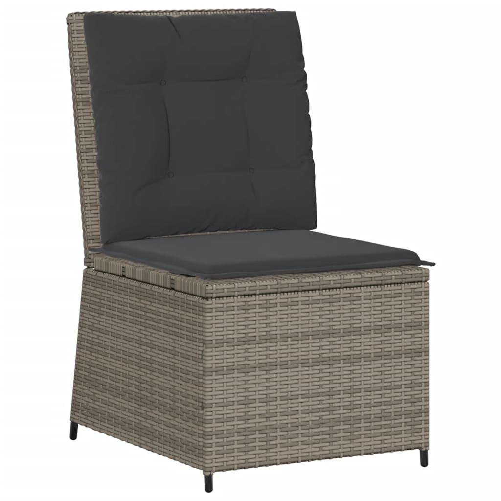 7-delige Loungeset met kussens poly rattan grijs is nu te koop bij PeponiXL, paradijselijk wonen!