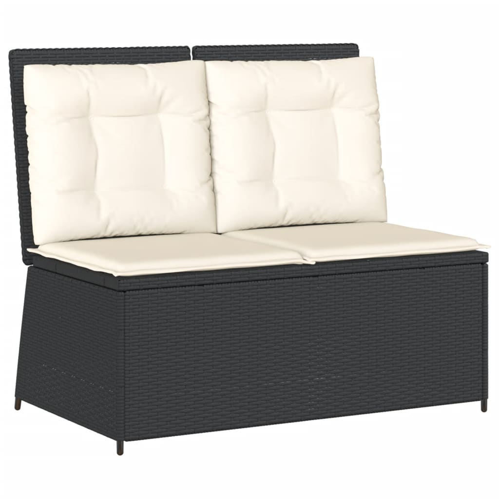 7-delige Loungeset met kussens poly rattan zwart is nu te koop bij PeponiXL, paradijselijk wonen!