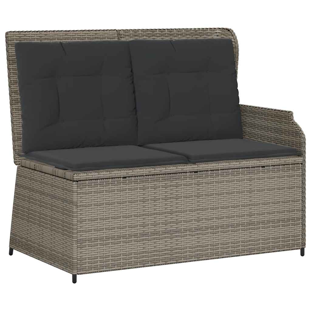 3-delige Loungeset met kussens poly rattan grijs is nu te koop bij PeponiXL, paradijselijk wonen!