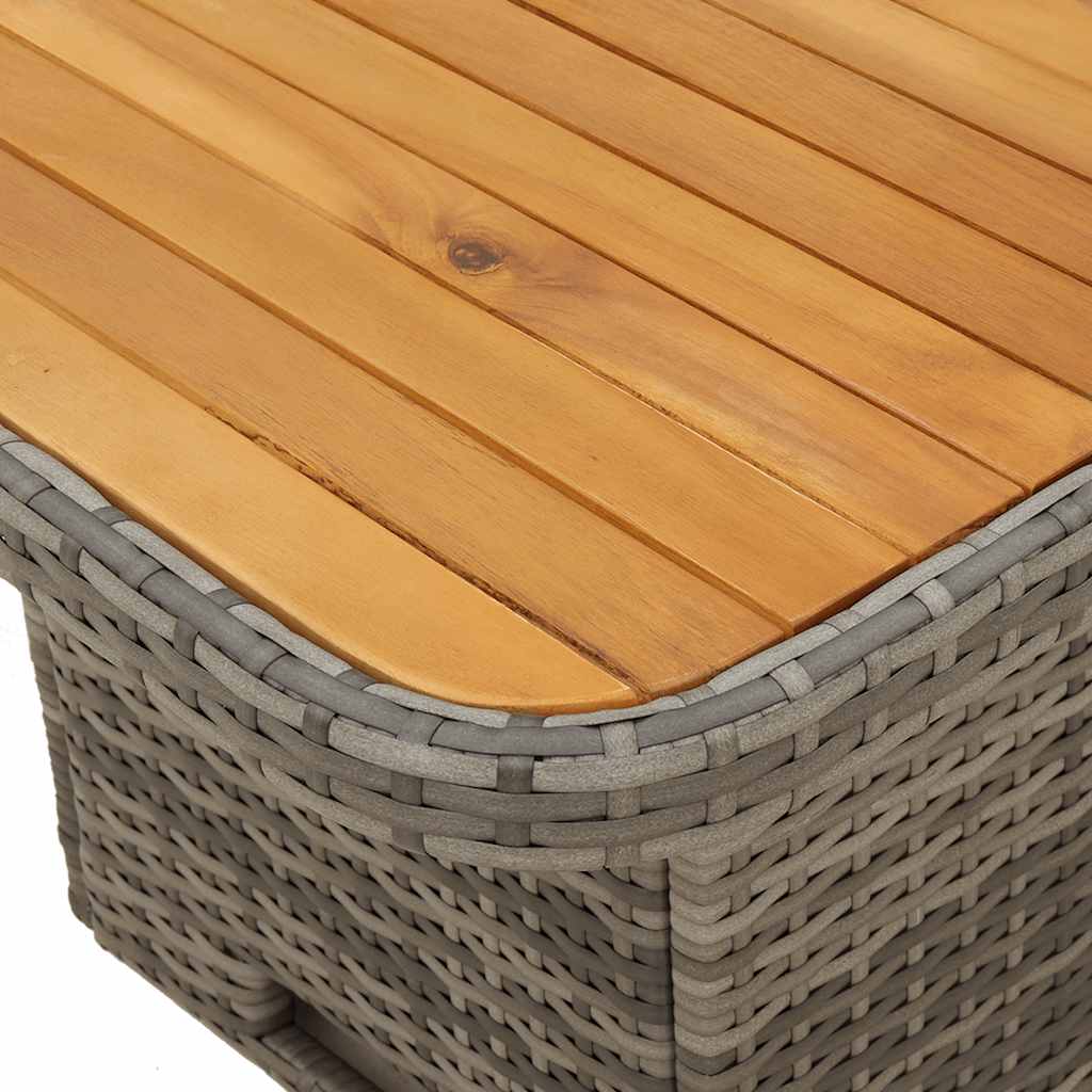 3-delige Loungeset met kussens poly rattan grijs is nu te koop bij PeponiXL, paradijselijk wonen!