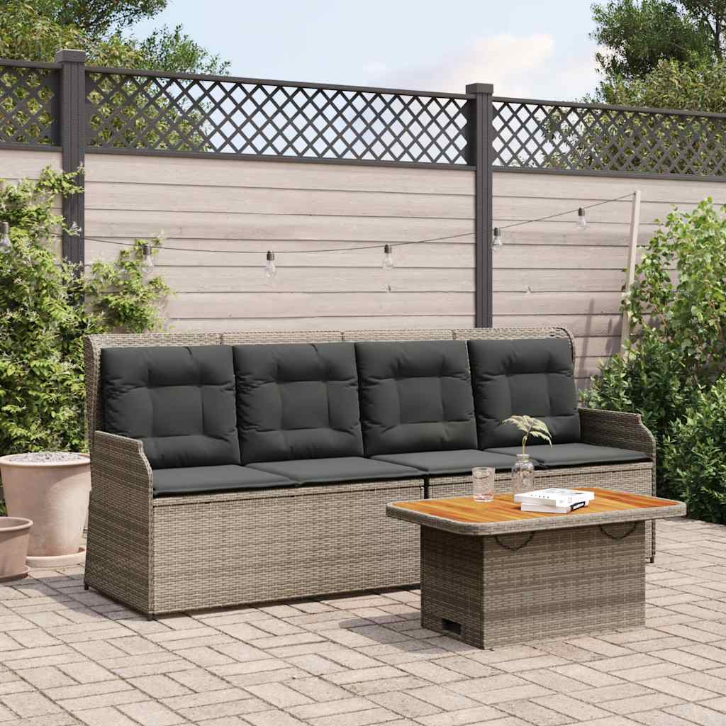 3-delige Loungeset met kussens poly rattan grijs is nu te koop bij PeponiXL, paradijselijk wonen!