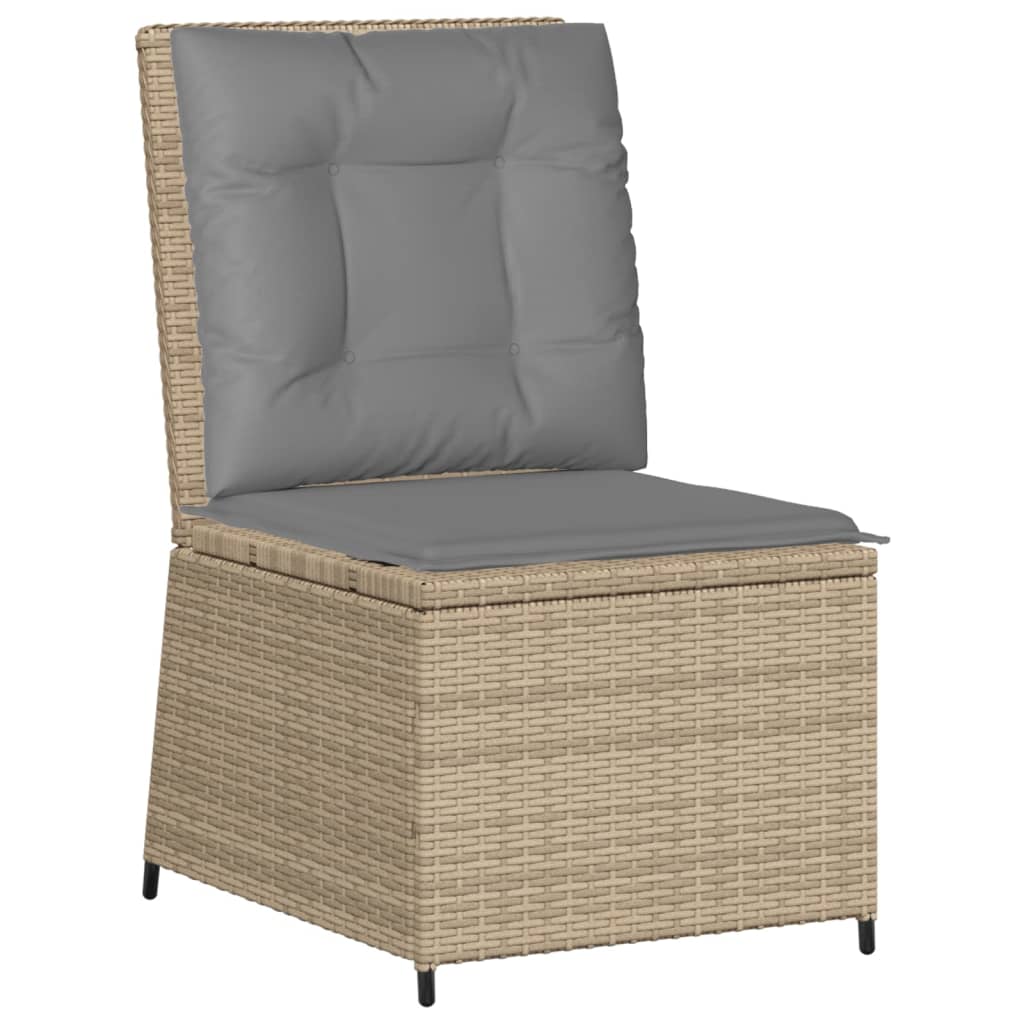 5-delige Loungeset met kussens poly rattan beige is nu te koop bij PeponiXL, paradijselijk wonen!