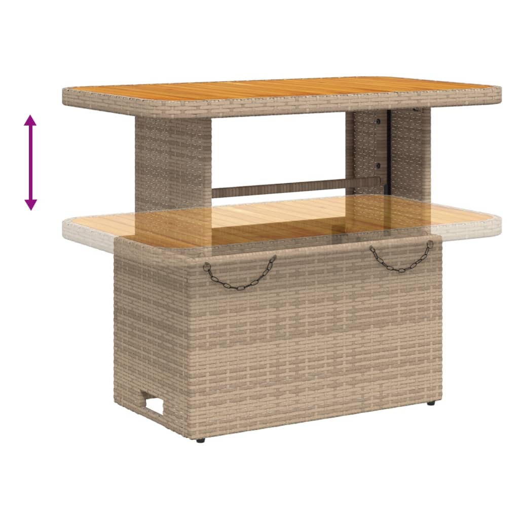 5-delige Loungeset met kussens poly rattan beige is nu te koop bij PeponiXL, paradijselijk wonen!