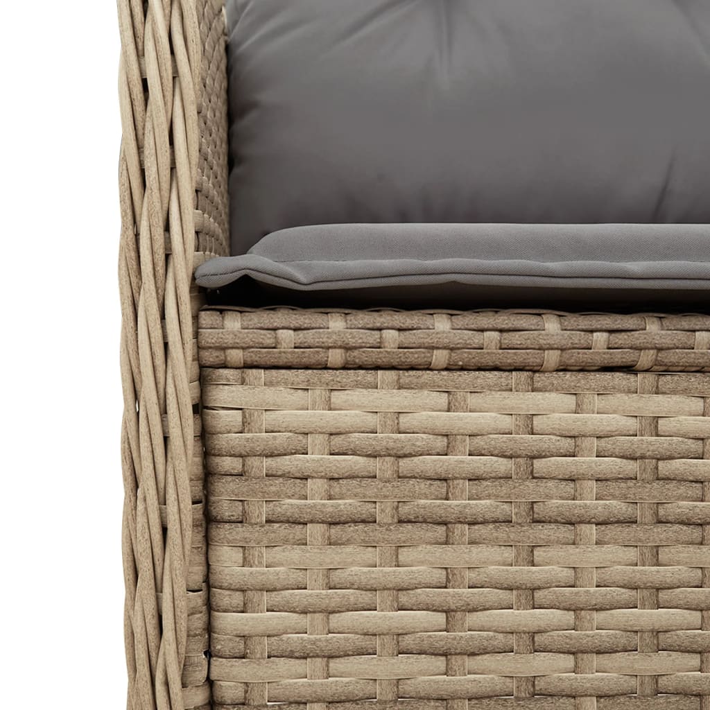 5-delige Loungeset met kussens poly rattan beige is nu te koop bij PeponiXL, paradijselijk wonen!