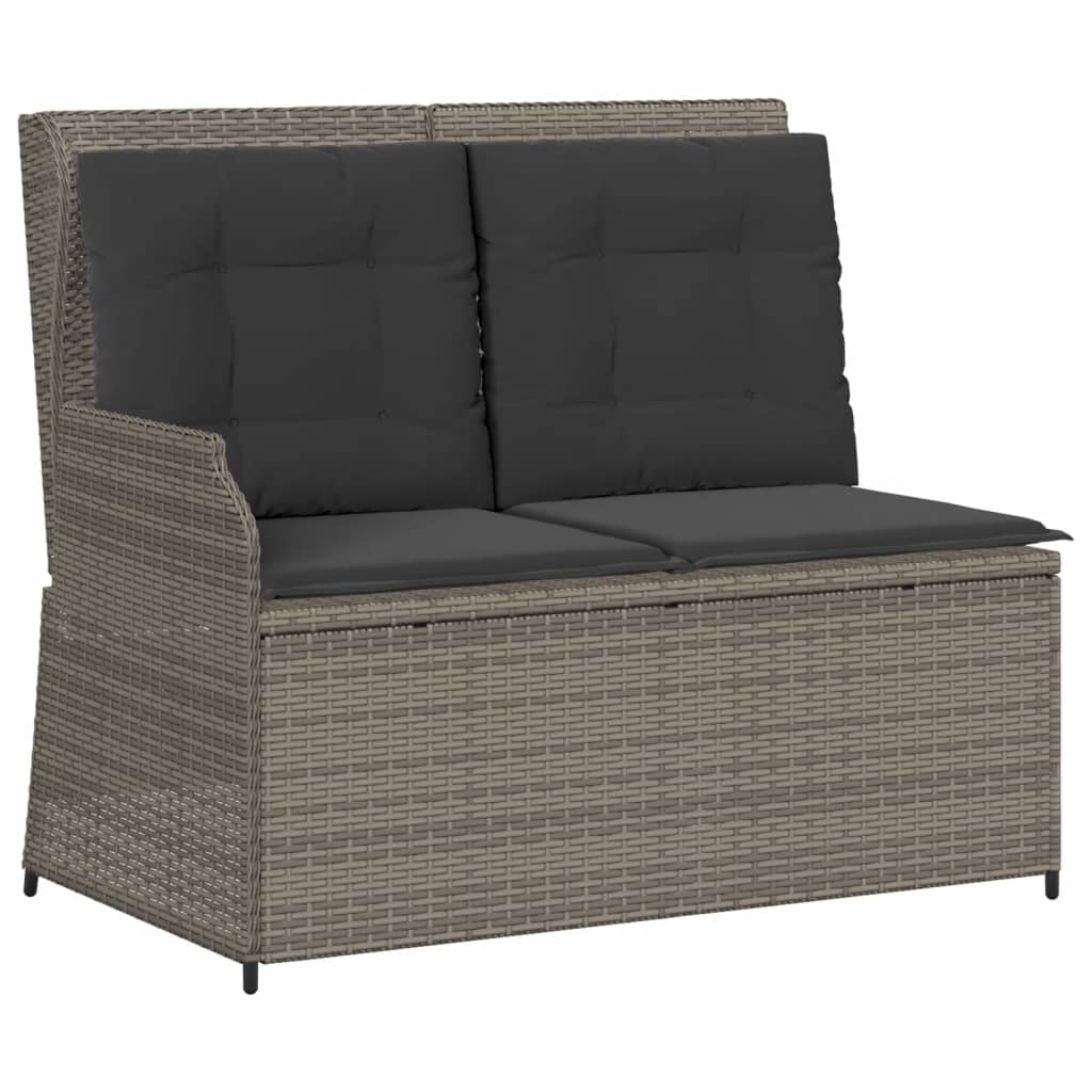 3-delige Loungeset met kussens poly rattan grijs is nu te koop bij PeponiXL, paradijselijk wonen!