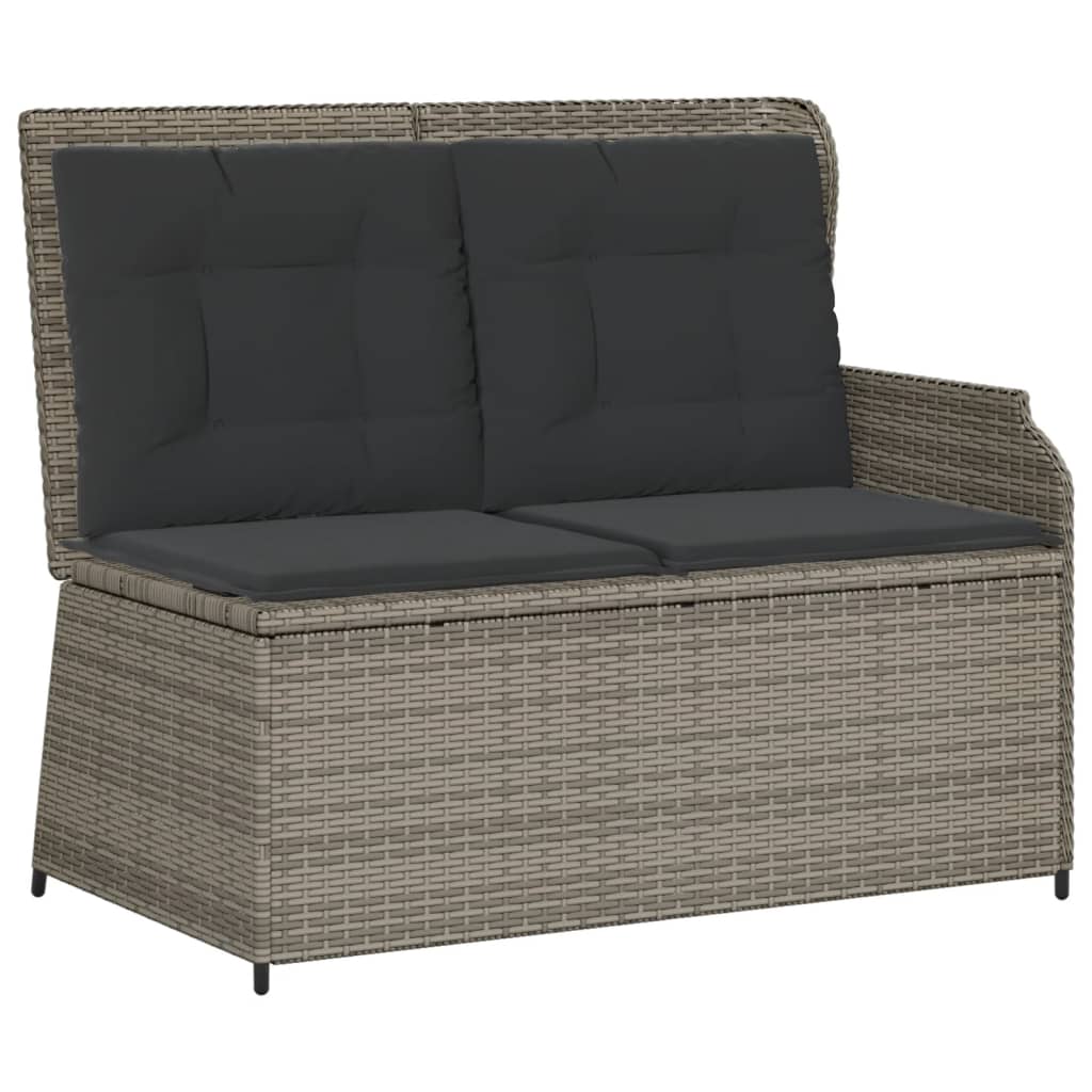 3-delige Loungeset met kussens poly rattan grijs is nu te koop bij PeponiXL, paradijselijk wonen!