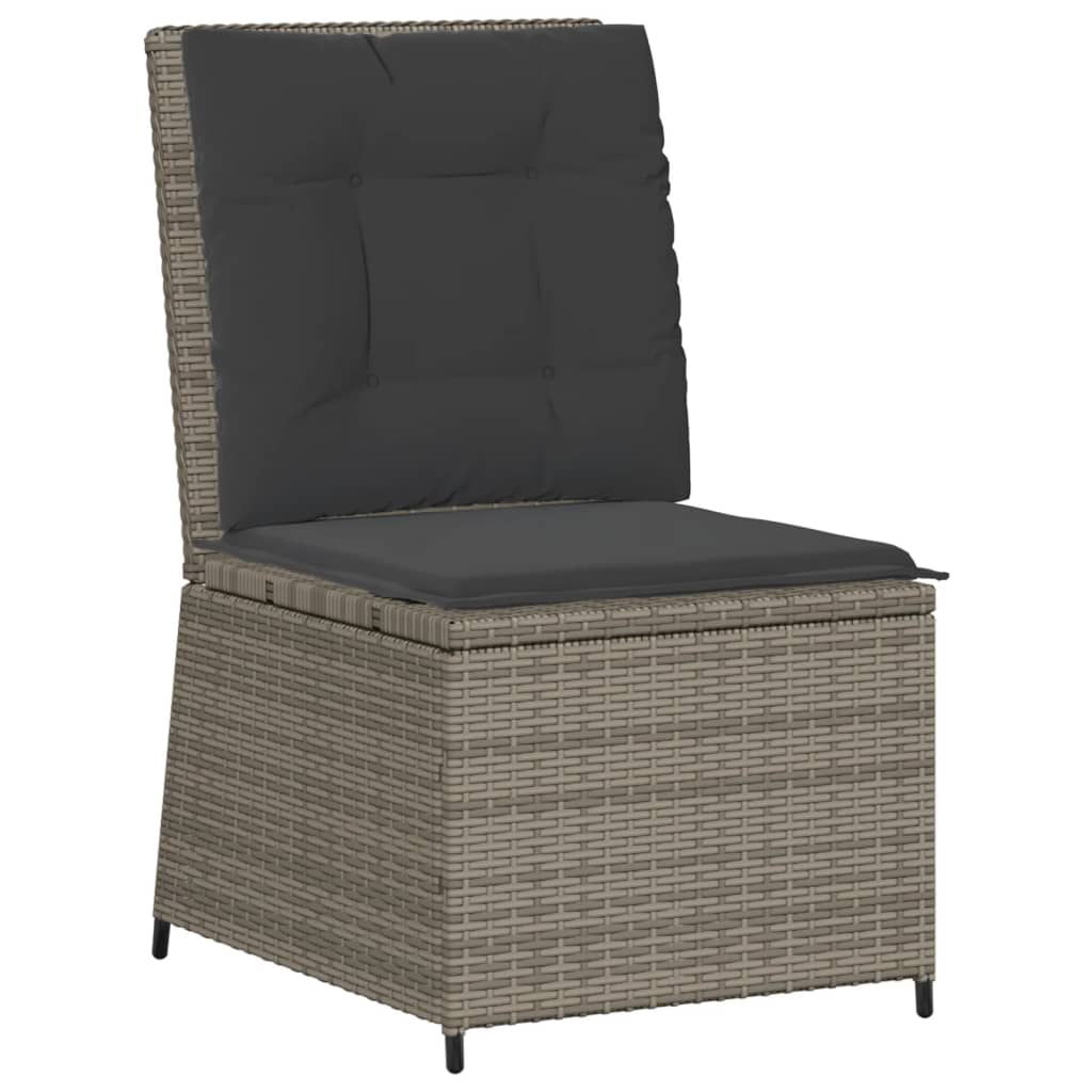 5-delige Loungeset met kussens poly rattan grijs is nu te koop bij PeponiXL, paradijselijk wonen!