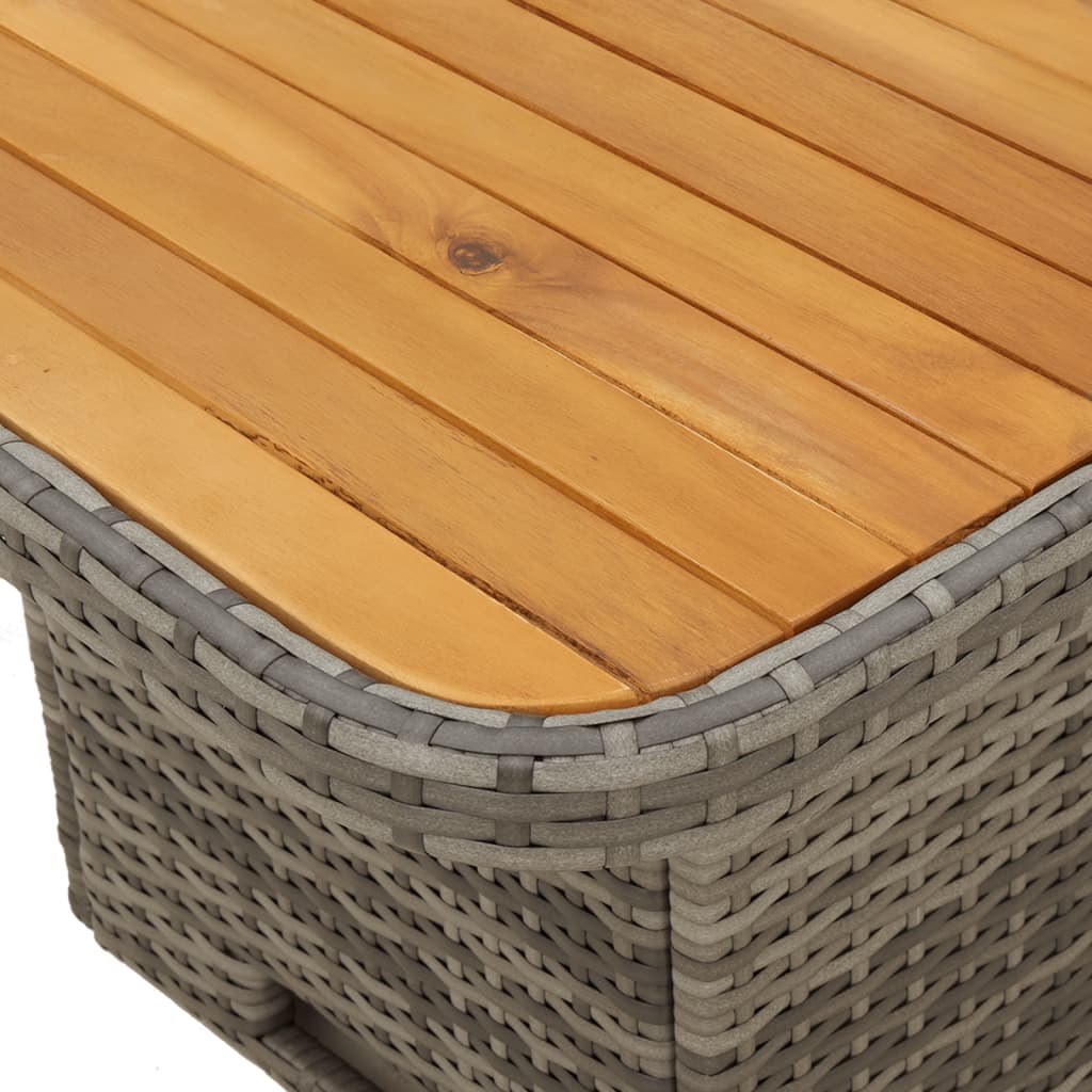 5-delige Loungeset met kussens poly rattan grijs is nu te koop bij PeponiXL, paradijselijk wonen!