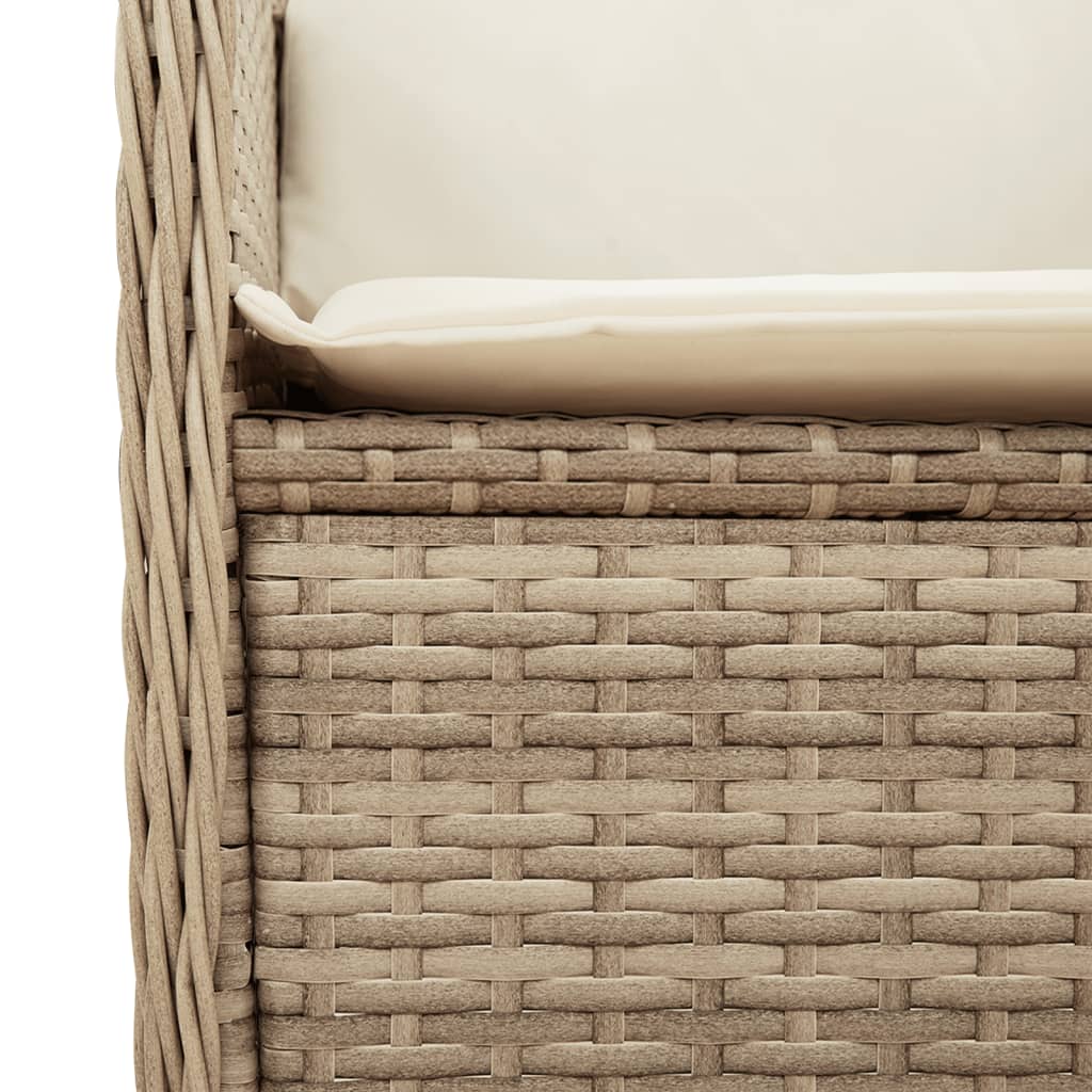 5-delige Loungeset met kussens poly rattan beige is nu te koop bij PeponiXL, paradijselijk wonen!