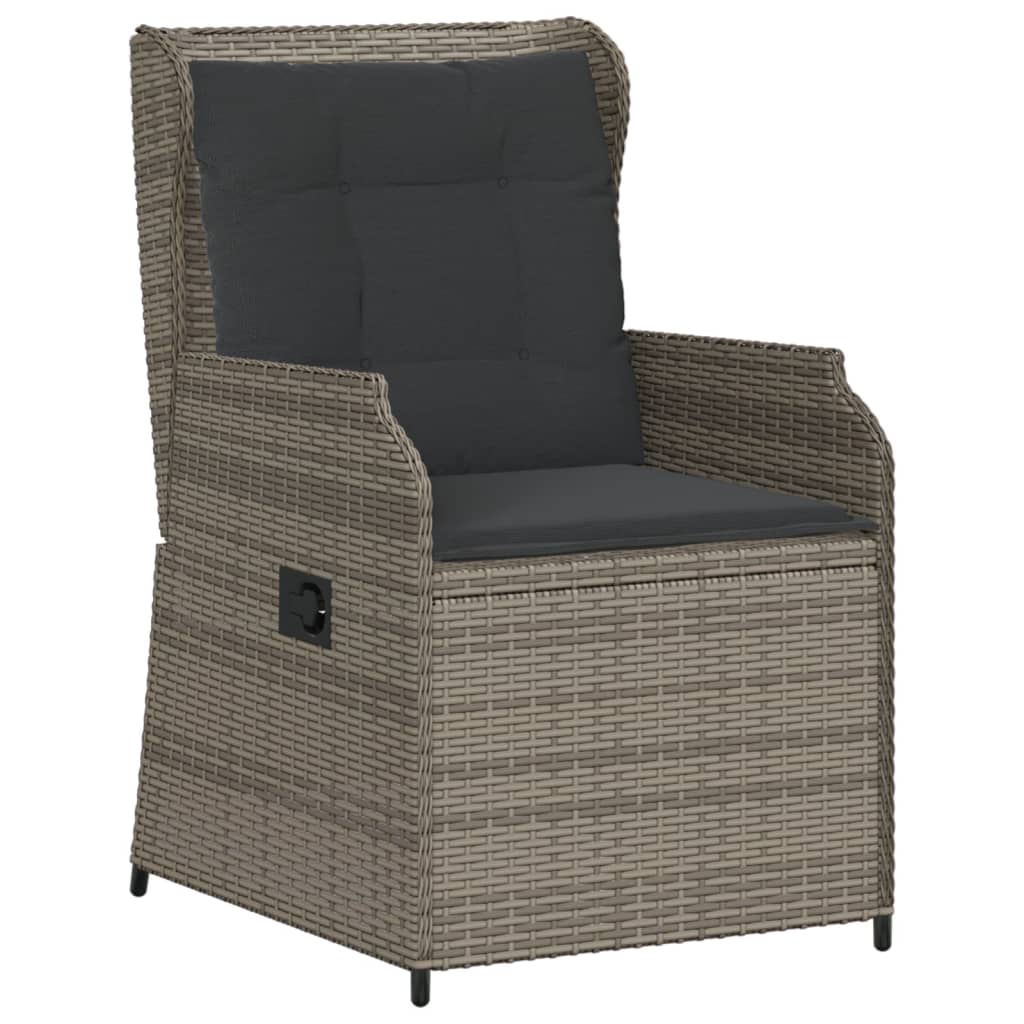 3-delige Loungeset met kussens poly rattan grijs is nu te koop bij PeponiXL, paradijselijk wonen!