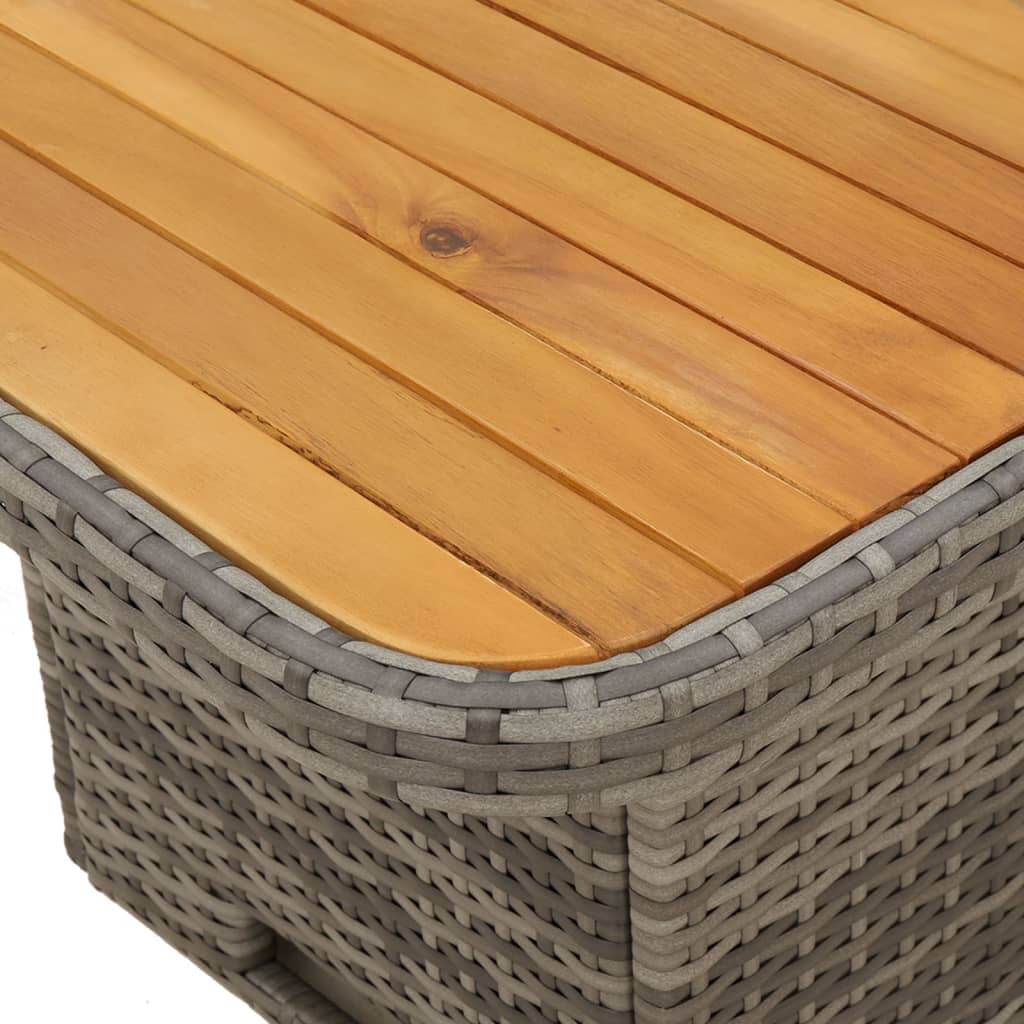3-delige Loungeset met kussens poly rattan grijs is nu te koop bij PeponiXL, paradijselijk wonen!