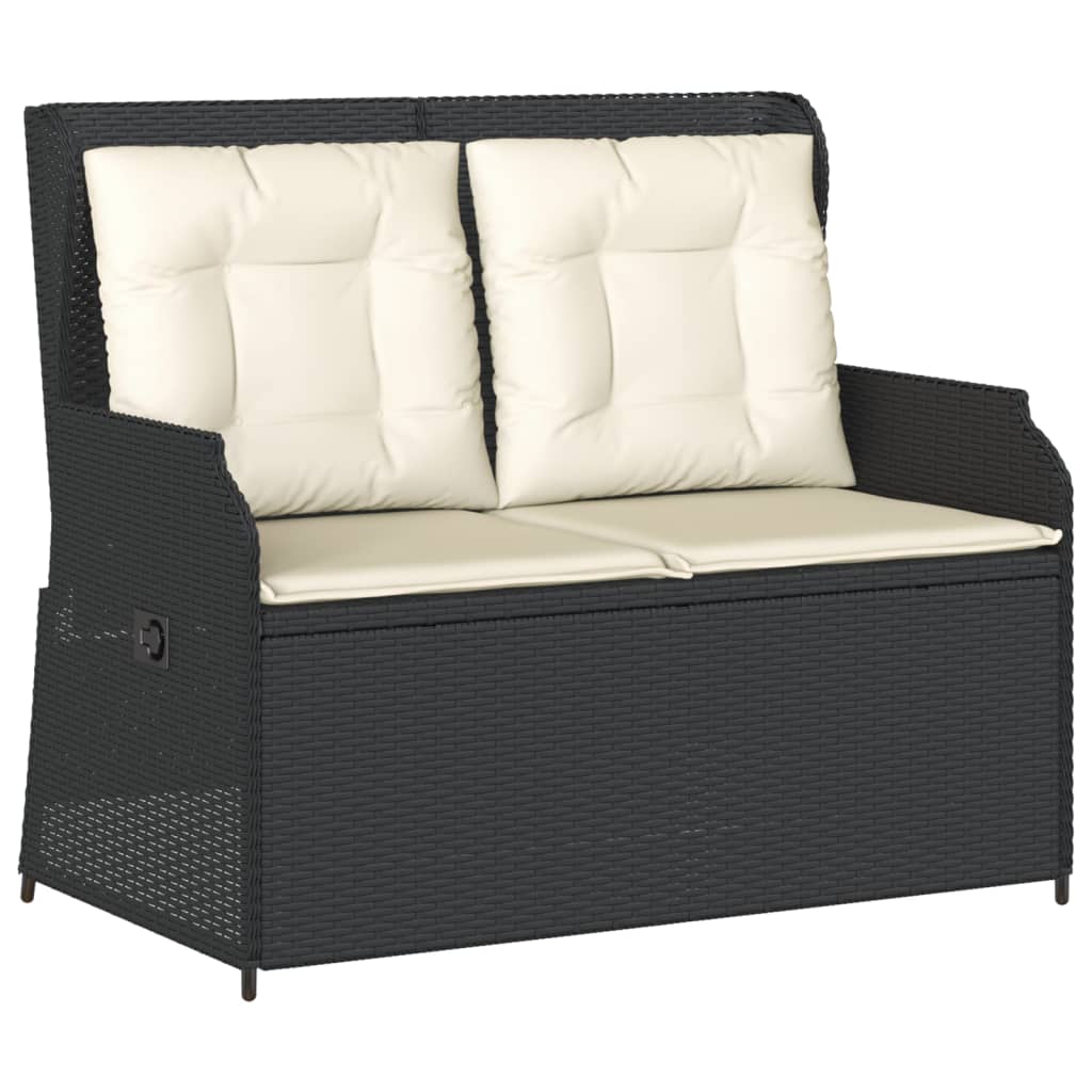 3-delige Loungeset met kussens poly rattan zwart is nu te koop bij PeponiXL, paradijselijk wonen!