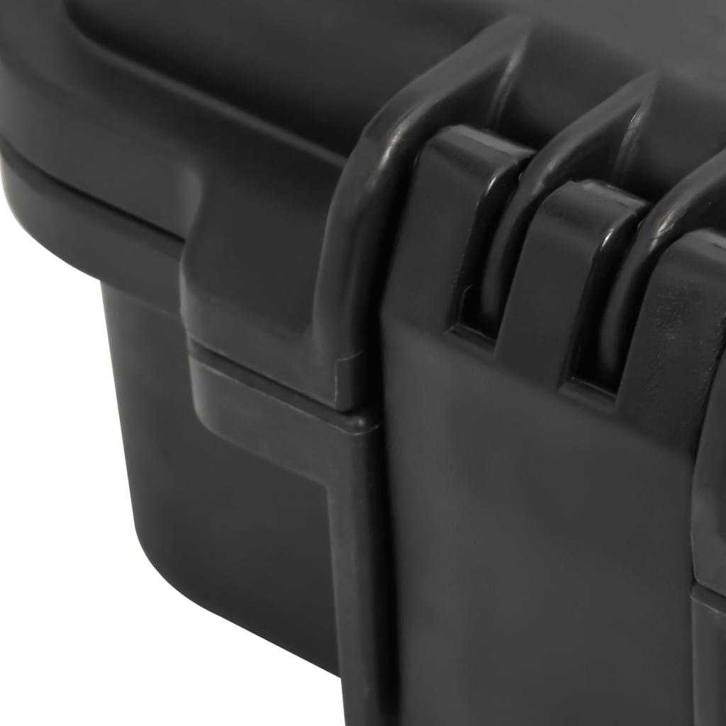 Flightcase draagbaar 30x24,5x12,5 cm PP zwart is nu te koop bij PeponiXL, paradijselijk wonen!