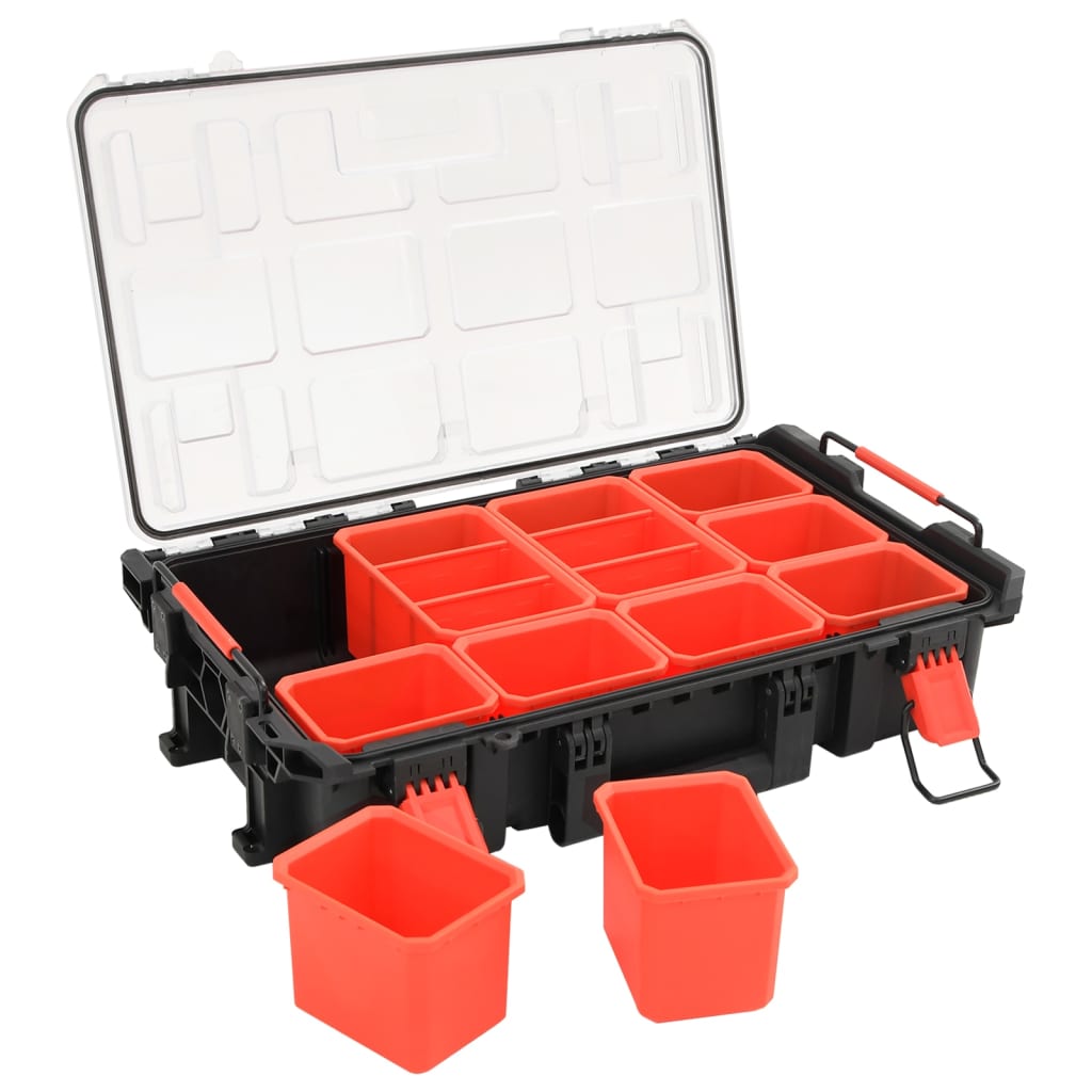 Flightcase draagbaar 55,5x34,5x13,5 cm PP zwart is nu te koop bij PeponiXL, paradijselijk wonen!
