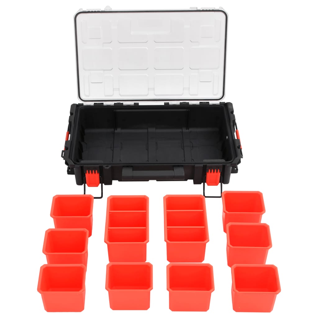Flightcase draagbaar 55,5x34,5x13,5 cm PP zwart is nu te koop bij PeponiXL, paradijselijk wonen!