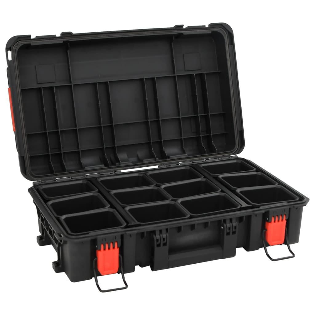 Flightcase draagbaar 56,5x34x16 cm PP zwart is nu te koop bij PeponiXL, paradijselijk wonen!