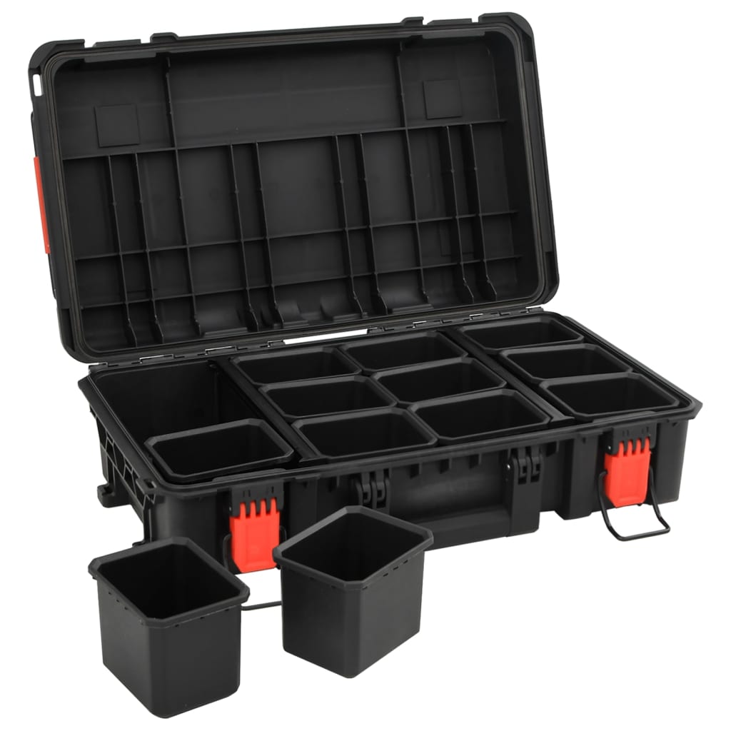 Flightcase draagbaar 56,5x34x16 cm PP zwart is nu te koop bij PeponiXL, paradijselijk wonen!