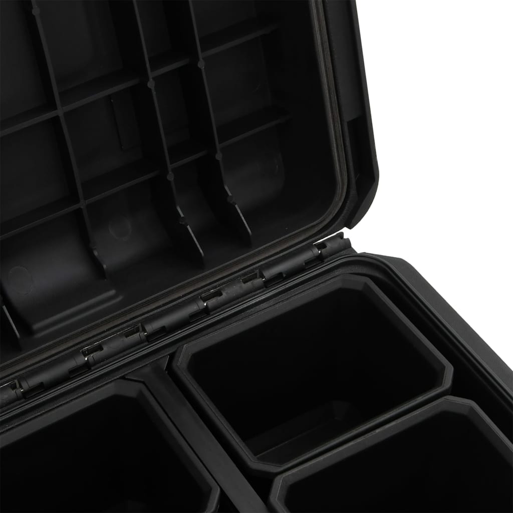 Flightcase draagbaar 56,5x34x16 cm PP zwart is nu te koop bij PeponiXL, paradijselijk wonen!