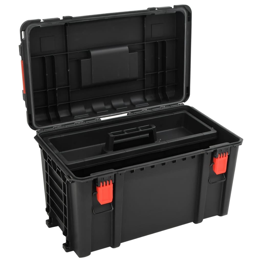 Flightcase draagbaar 57x35x32,5 cm PP zwart is nu te koop bij PeponiXL, paradijselijk wonen!