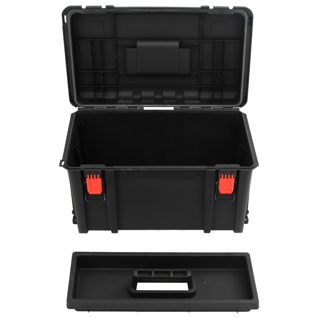 Flightcase draagbaar 57x35x32,5 cm PP zwart is nu te koop bij PeponiXL, paradijselijk wonen!