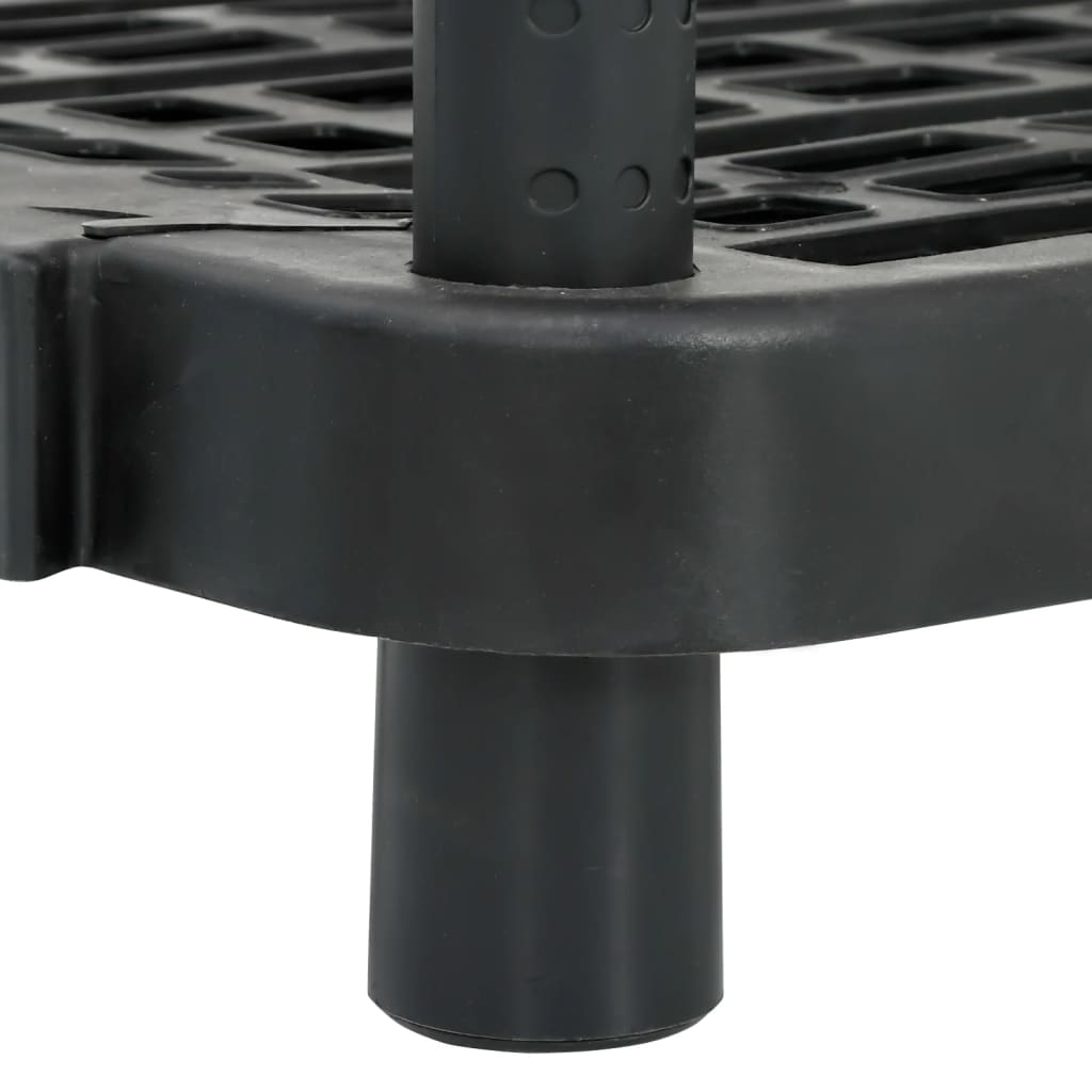 Opbergrek 5-laags 93,5x45,5x194,5 cm polypropeen zwart is nu te koop bij PeponiXL, paradijselijk wonen!