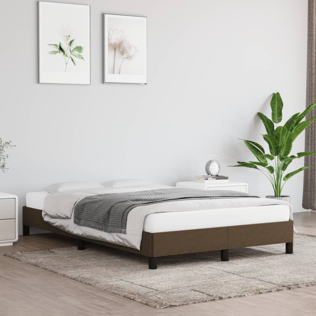 Bedframe zonder matras 120x190 cm stof donkerbruin is nu te koop bij PeponiXL, paradijselijk wonen!