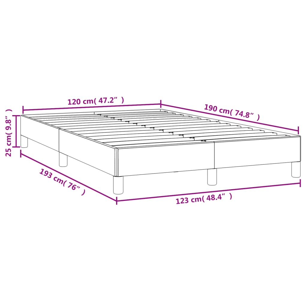 Bedframe zonder matras 120x190 cm stof taupe is nu te koop bij PeponiXL, paradijselijk wonen!
