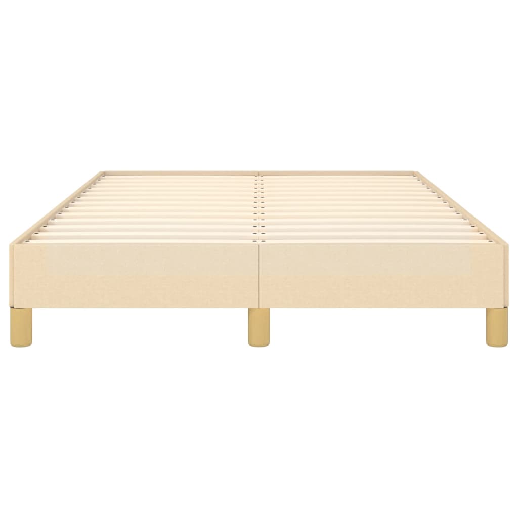 Bedframe zonder matras 120x190 cm stof crèmekleurig is nu te koop bij PeponiXL, paradijselijk wonen!