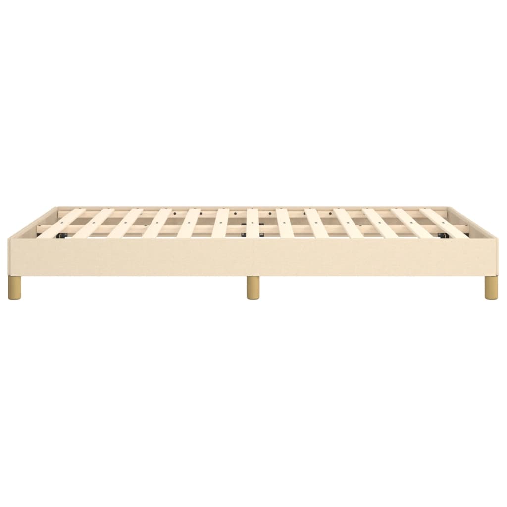 Bedframe zonder matras 120x190 cm stof crèmekleurig is nu te koop bij PeponiXL, paradijselijk wonen!