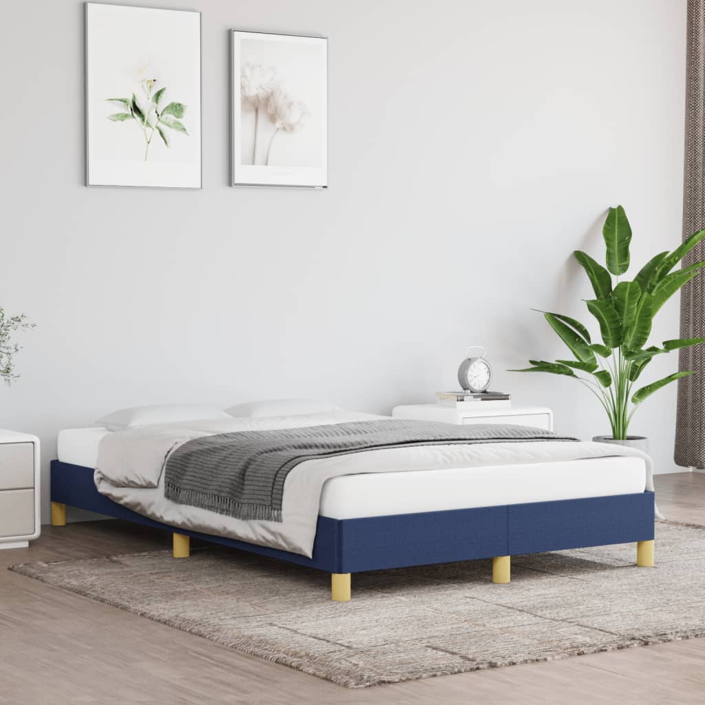 Bedframe zonder matras 120x190 cm stof blauw is nu te koop bij PeponiXL, paradijselijk wonen!