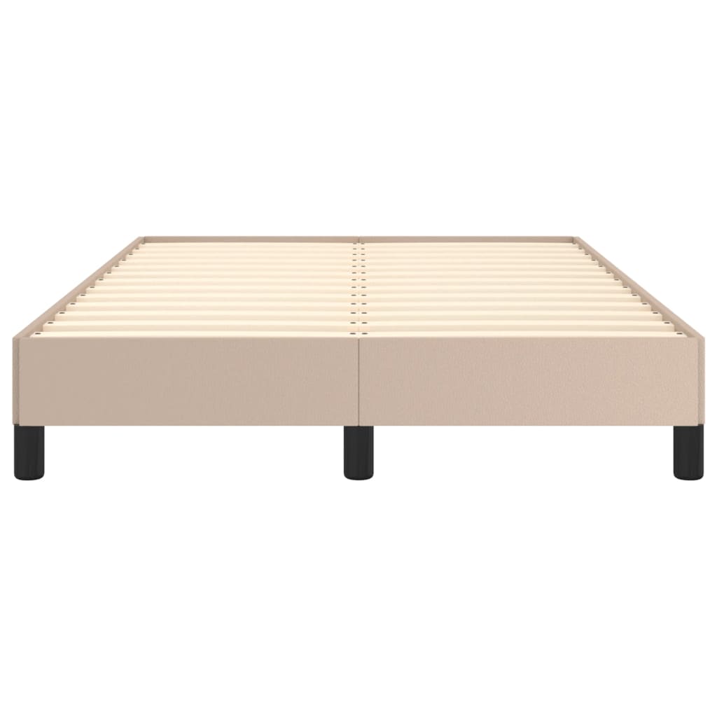 Bedframe zonder matras 120x190 cm kunstleer cappuccinokleurig is nu te koop bij PeponiXL, paradijselijk wonen!