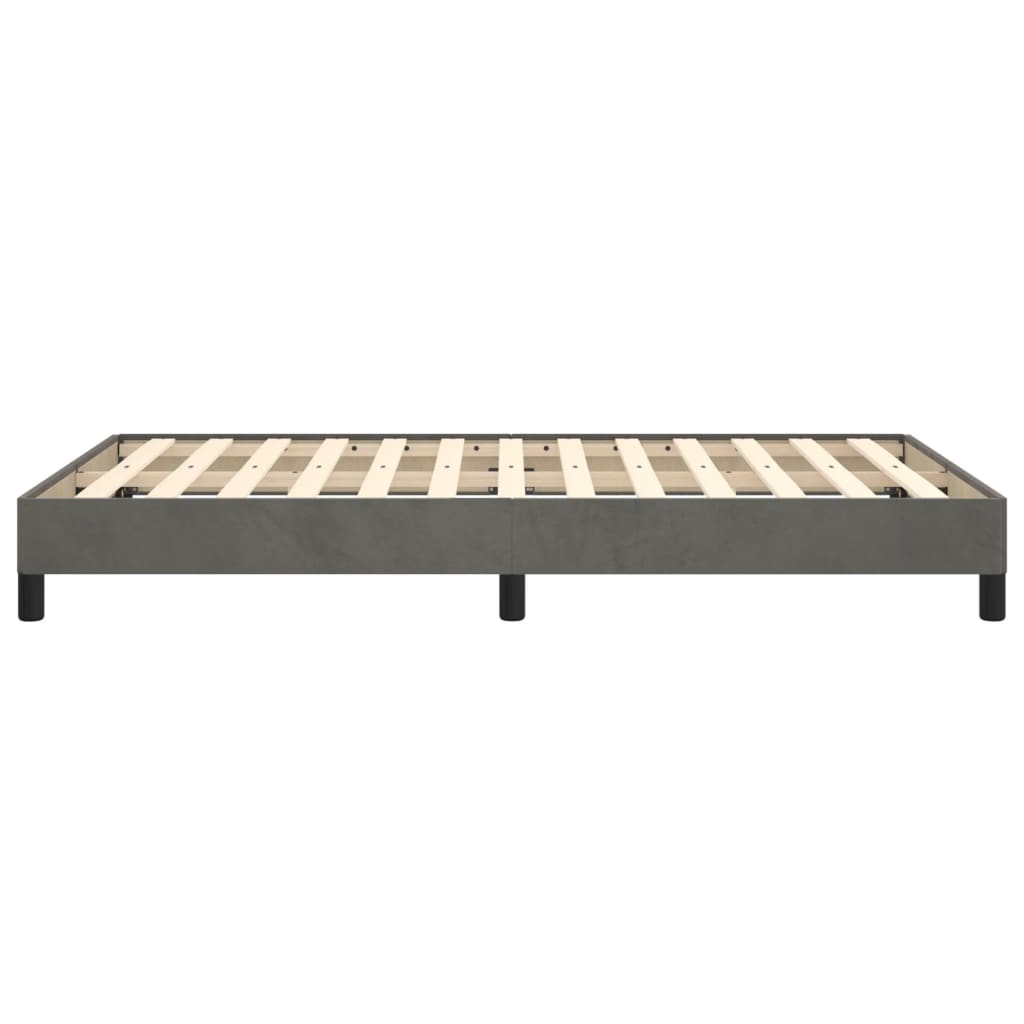 Bedframe zonder matras 120x190 cm fluweel donkergrijs is nu te koop bij PeponiXL, paradijselijk wonen!