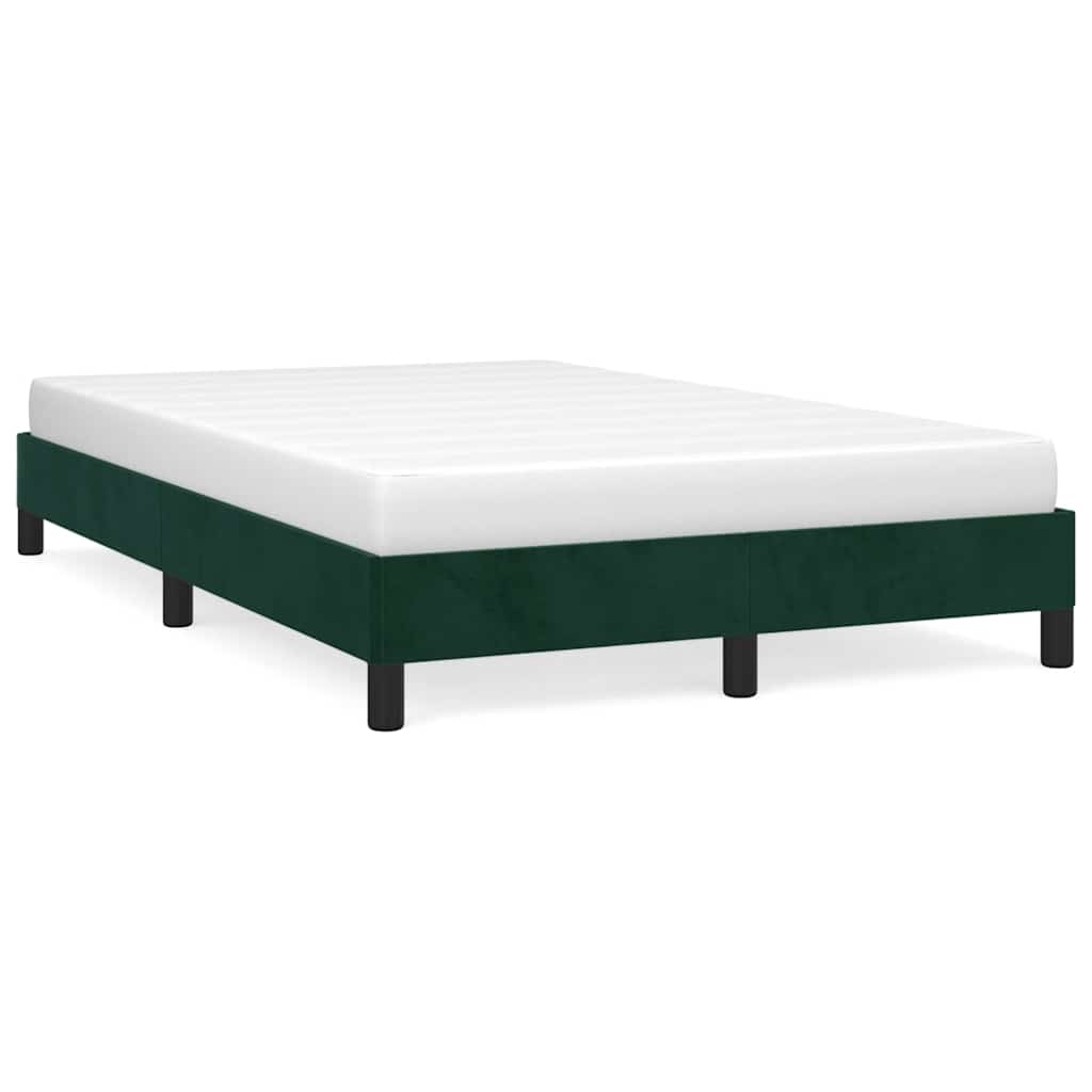 Bedframe zonder matras 120x190 cm fluweel donkergroen is nu te koop bij PeponiXL, paradijselijk wonen!