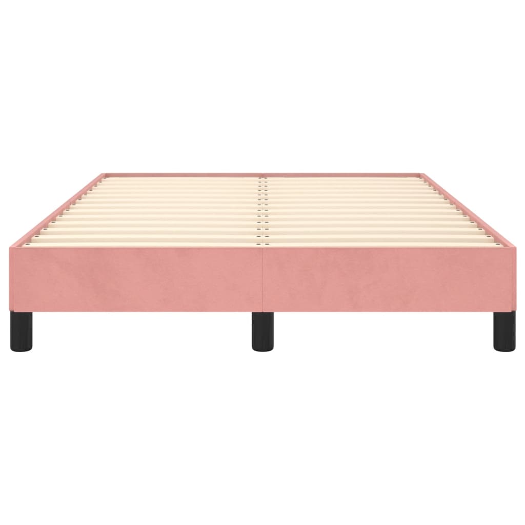 Bedframe zonder matras 120x190 cm fluweel roze is nu te koop bij PeponiXL, paradijselijk wonen!