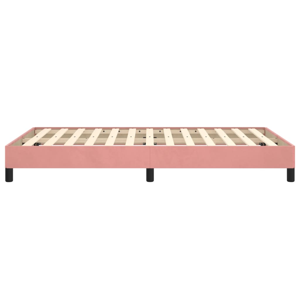 Bedframe zonder matras 120x190 cm fluweel roze is nu te koop bij PeponiXL, paradijselijk wonen!