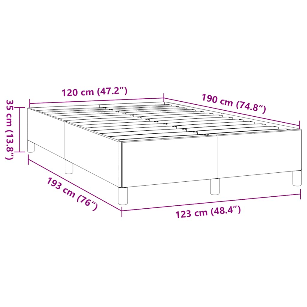Bedframe zonder matras 120x190 cm stof blauw is nu te koop bij PeponiXL, paradijselijk wonen!