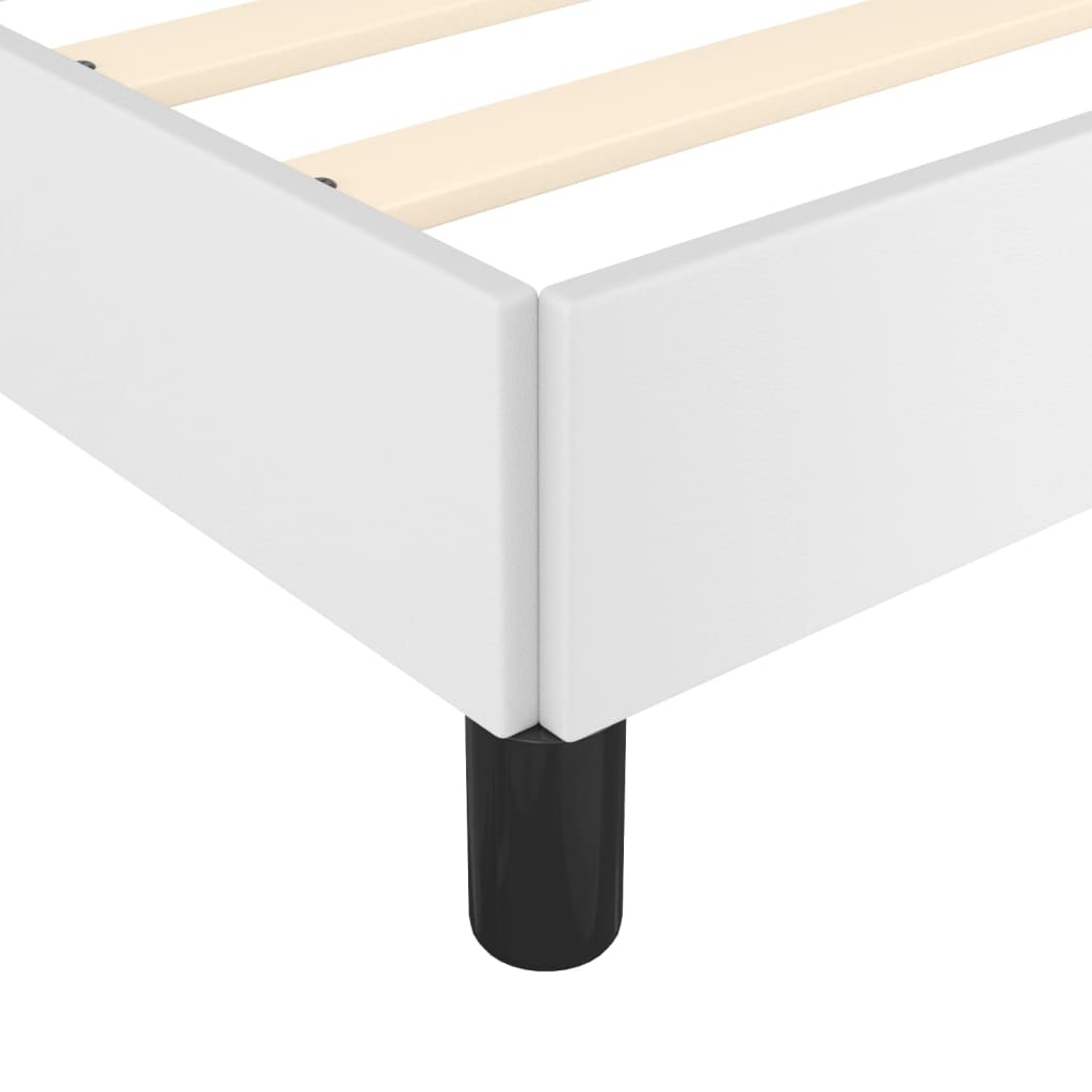 Bedframe zonder matras 120x190 cm kunstleer wit is nu te koop bij PeponiXL, paradijselijk wonen!