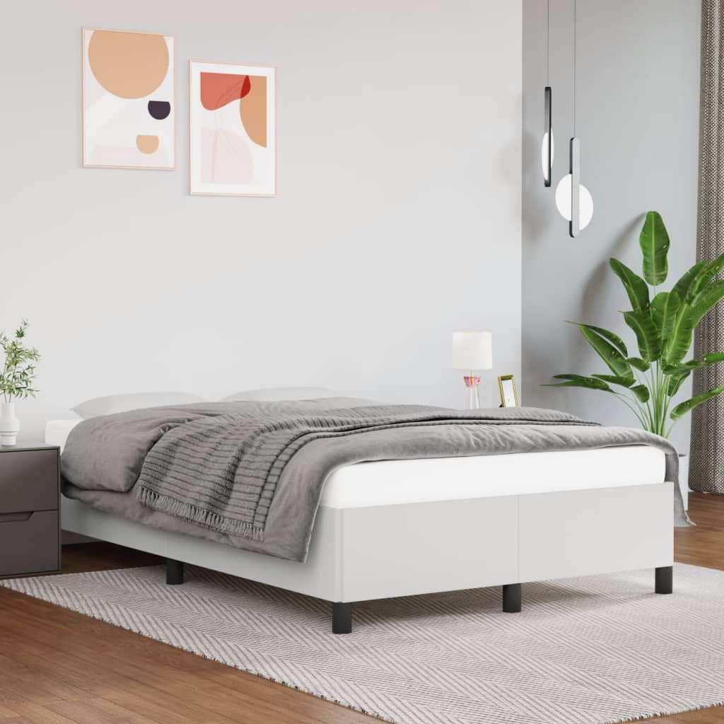 Bedframe zonder matras 120x190 cm kunstleer wit is nu te koop bij PeponiXL, paradijselijk wonen!