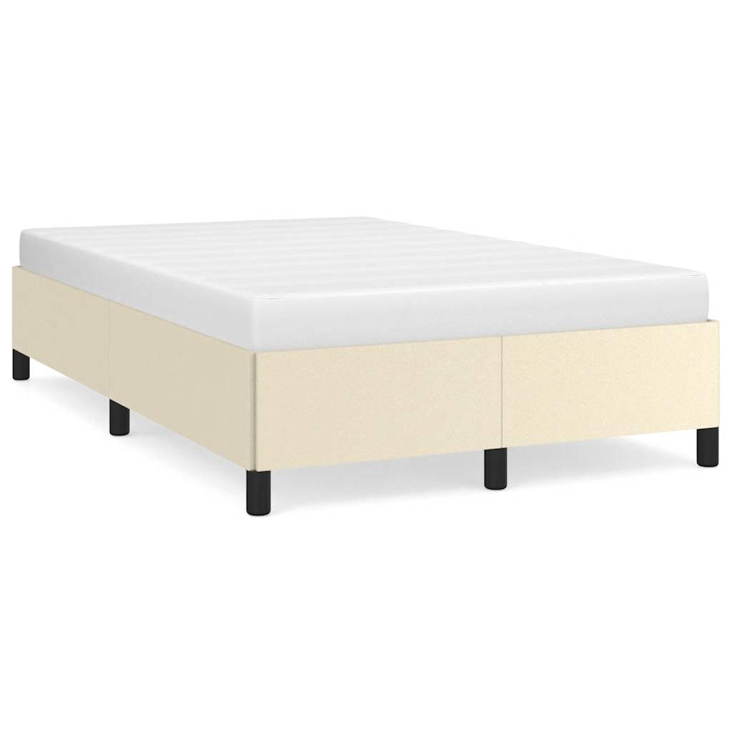 Bedframe zonder matras 120x190 cm kunstleer crème is nu te koop bij PeponiXL, paradijselijk wonen!