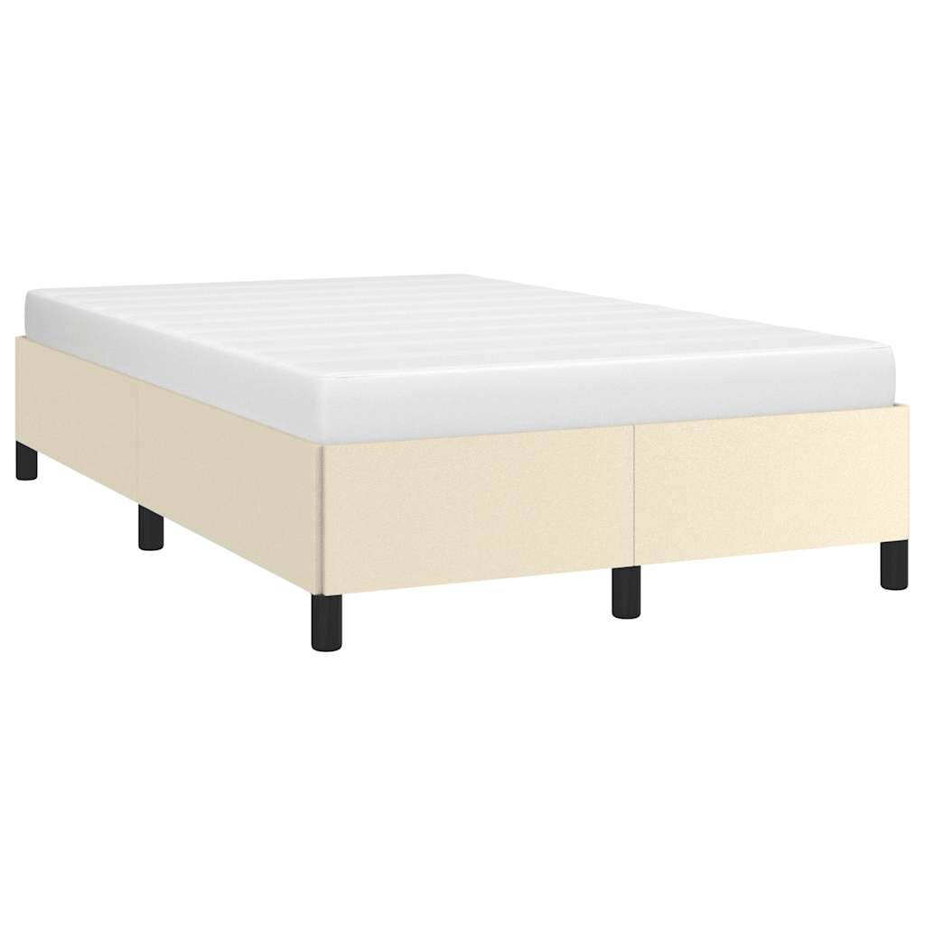 Bedframe zonder matras 120x190 cm kunstleer crème is nu te koop bij PeponiXL, paradijselijk wonen!