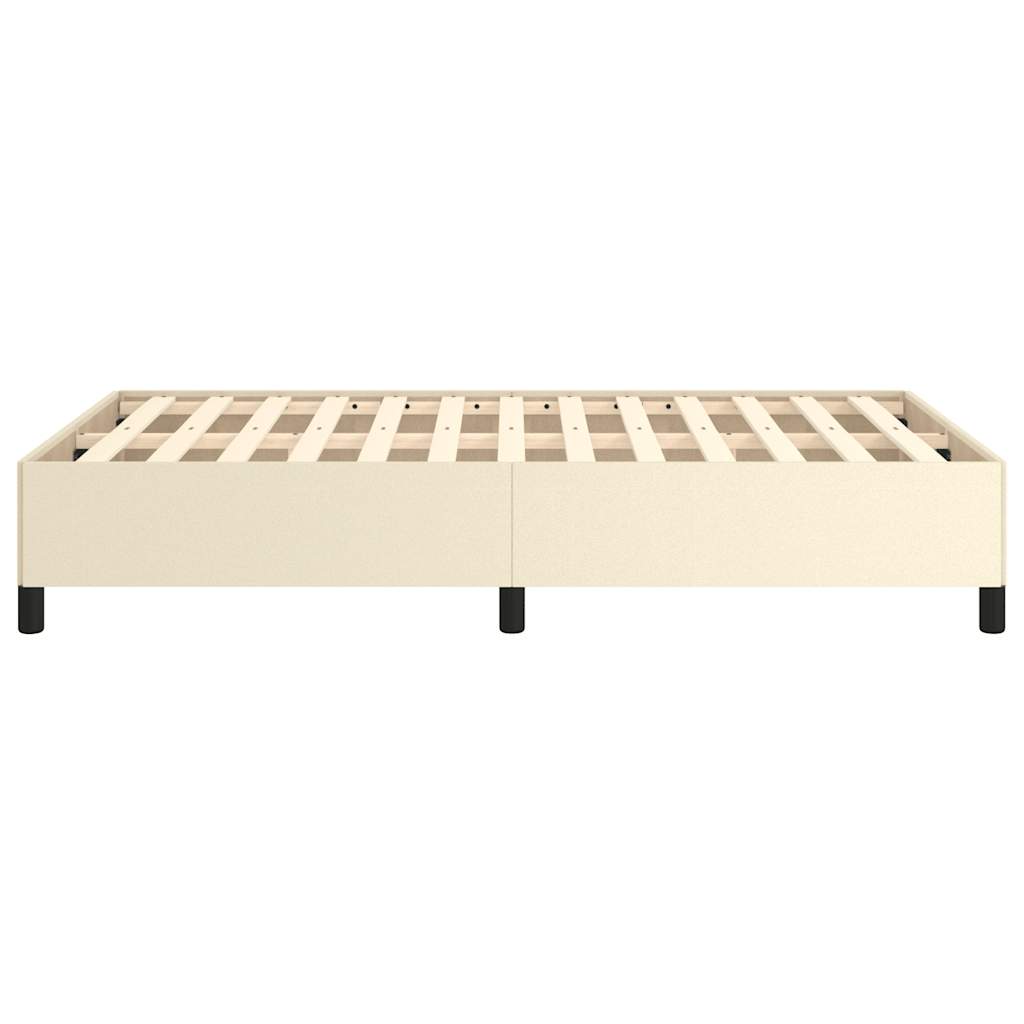 Bedframe zonder matras 120x190 cm kunstleer crème is nu te koop bij PeponiXL, paradijselijk wonen!
