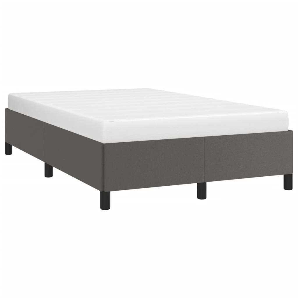 Bedframe zonder matras 120x190 cm kunstleer grijs is nu te koop bij PeponiXL, paradijselijk wonen!