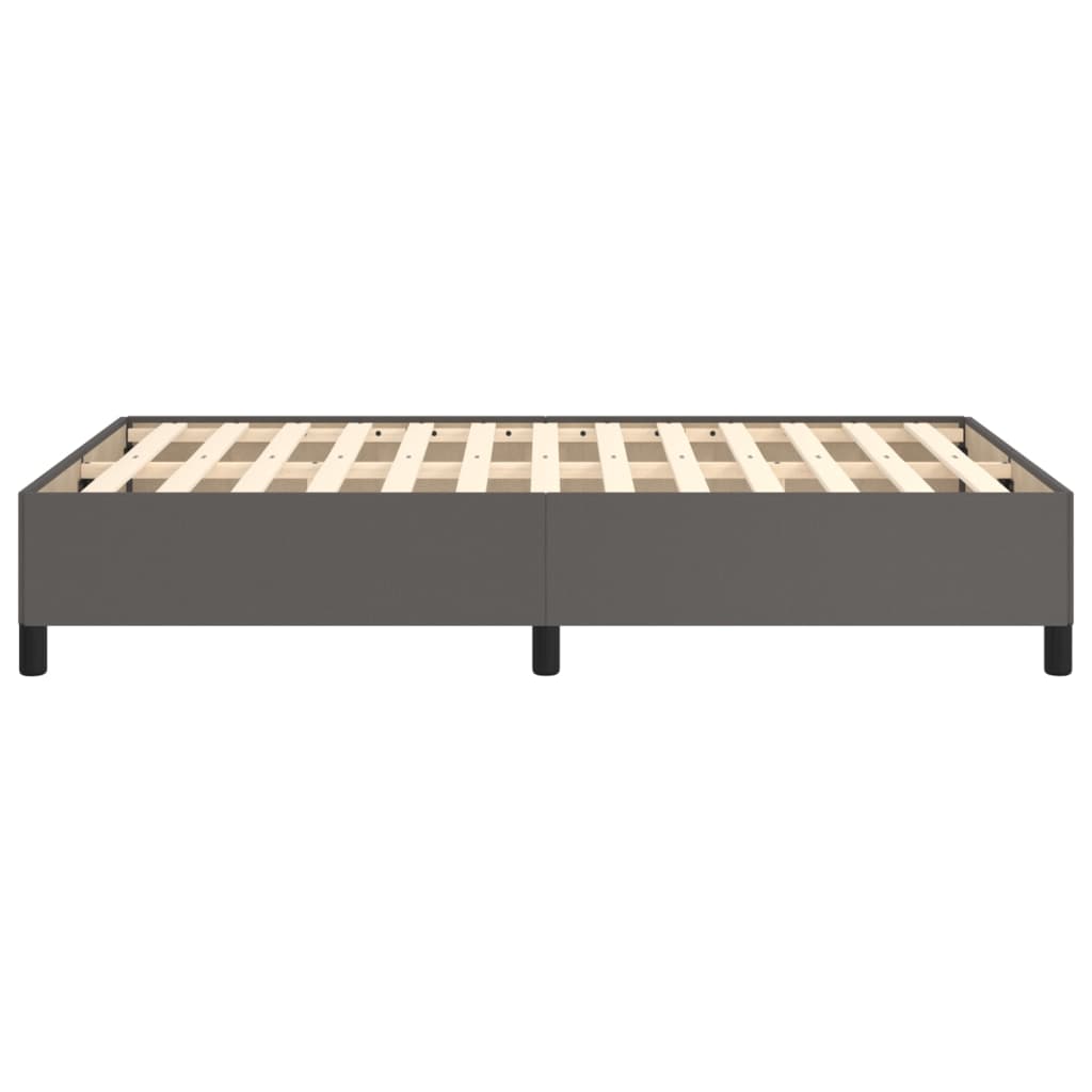 Bedframe zonder matras 120x190 cm kunstleer grijs is nu te koop bij PeponiXL, paradijselijk wonen!